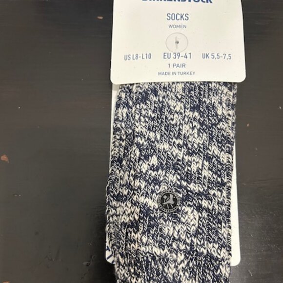 Brand New Cotton Slub Twist Blue and White socks with tag attached - Picture 3 of 4